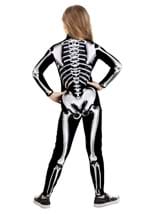 Kid's Metallic Silver Skeleton Costume Alt 1