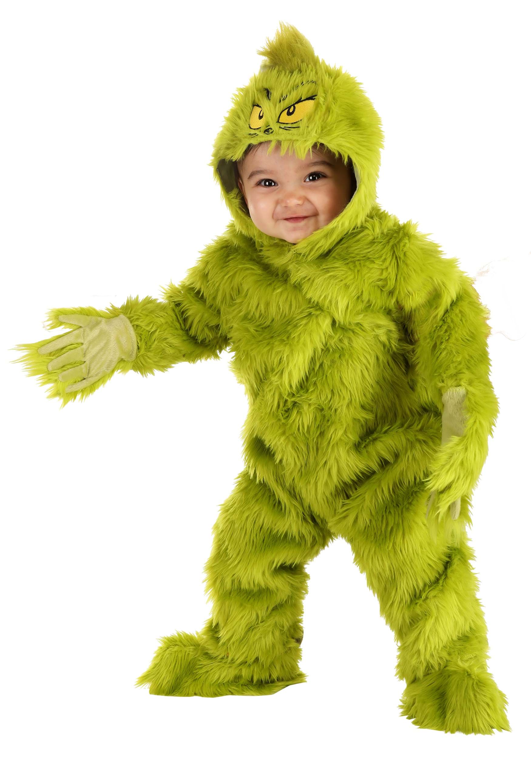 Photos - Fancy Dress Classic FUN Costumes  Infant Grinch Jumpsuit Costume Green 