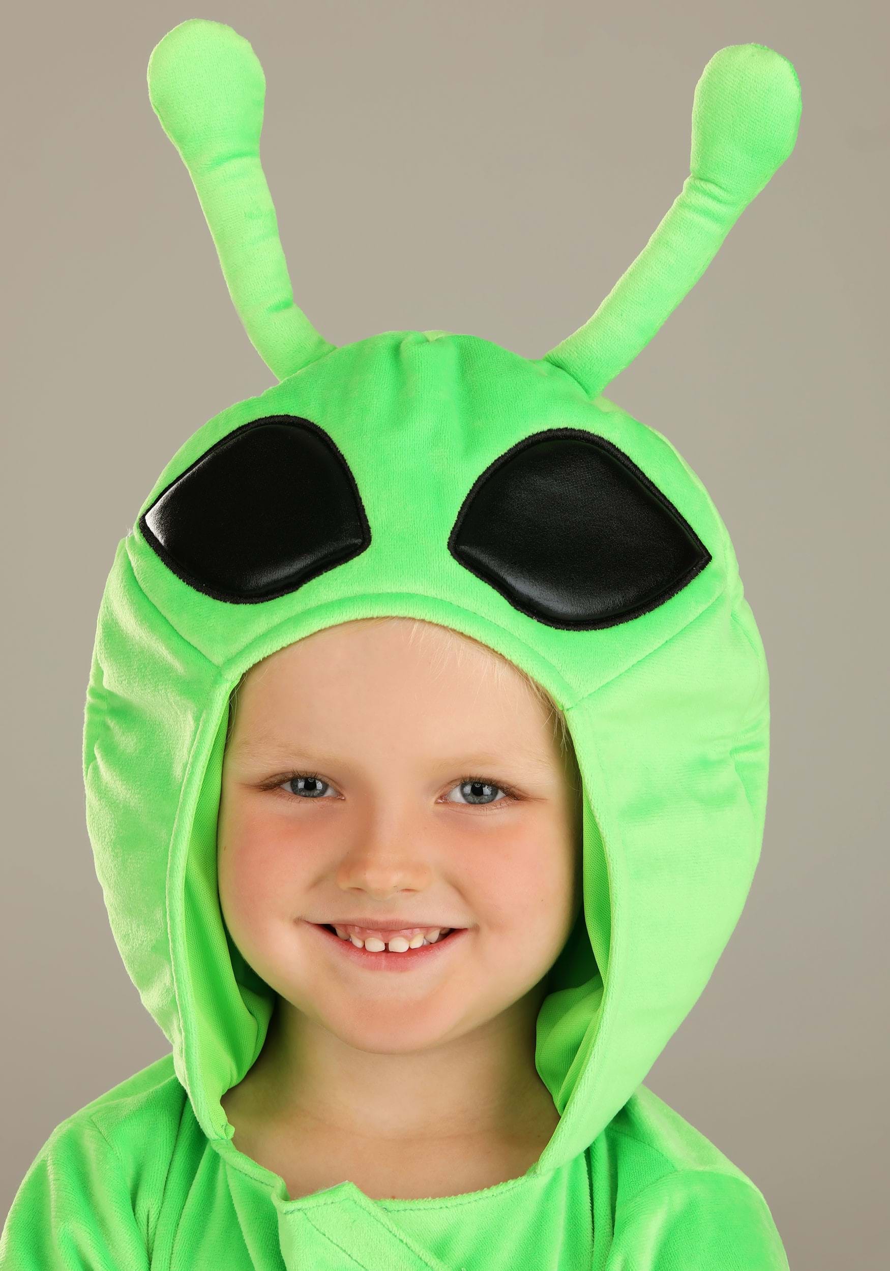 thumbnail image 2 of Toddler Alien Costume - Baby Boys Halloween Cosplay Romper With Hood For Infants 2 of 12