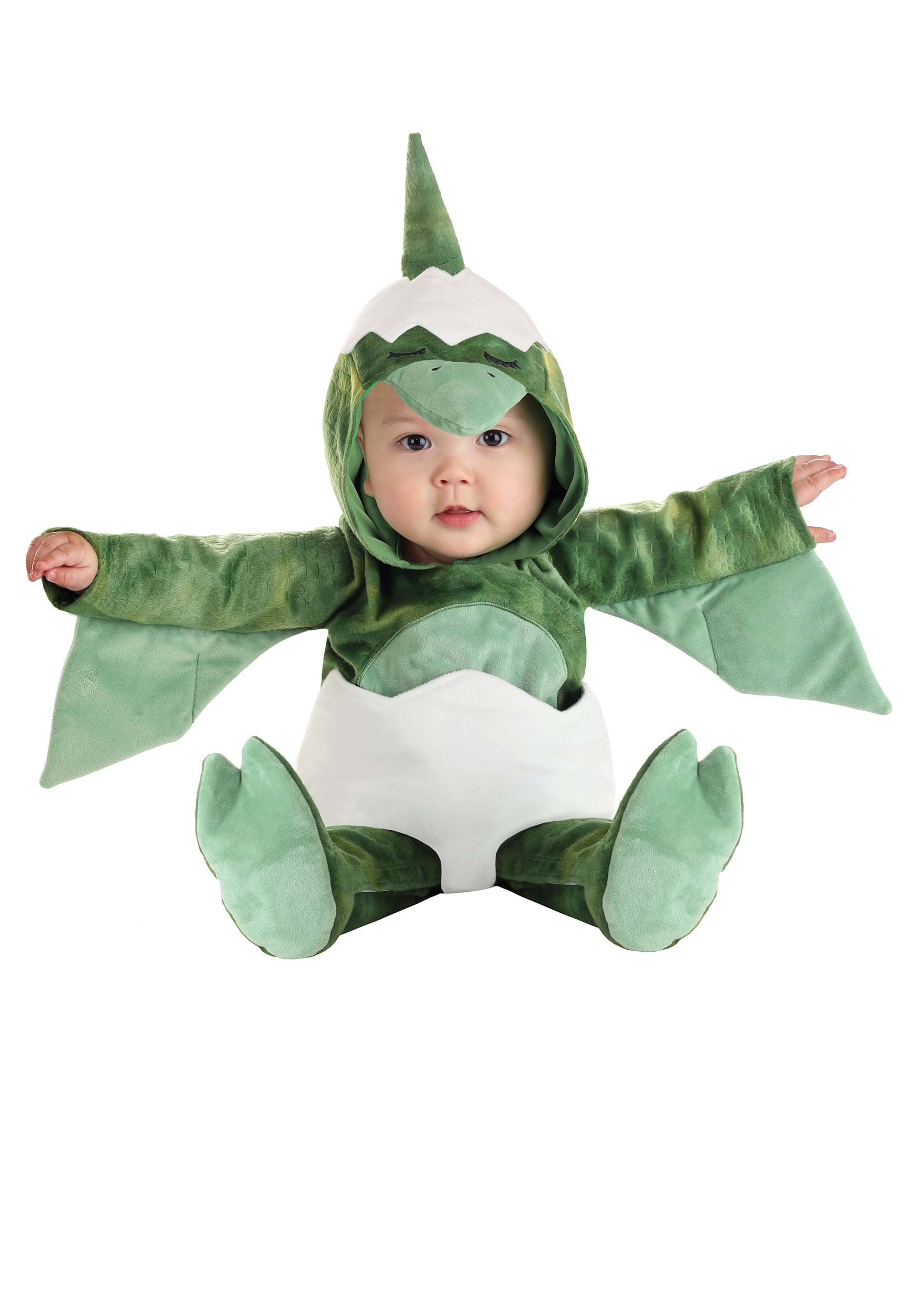 Photos - Fancy Dress FUN Costumes Hatching Pterodactyl Infant Costume Green/White