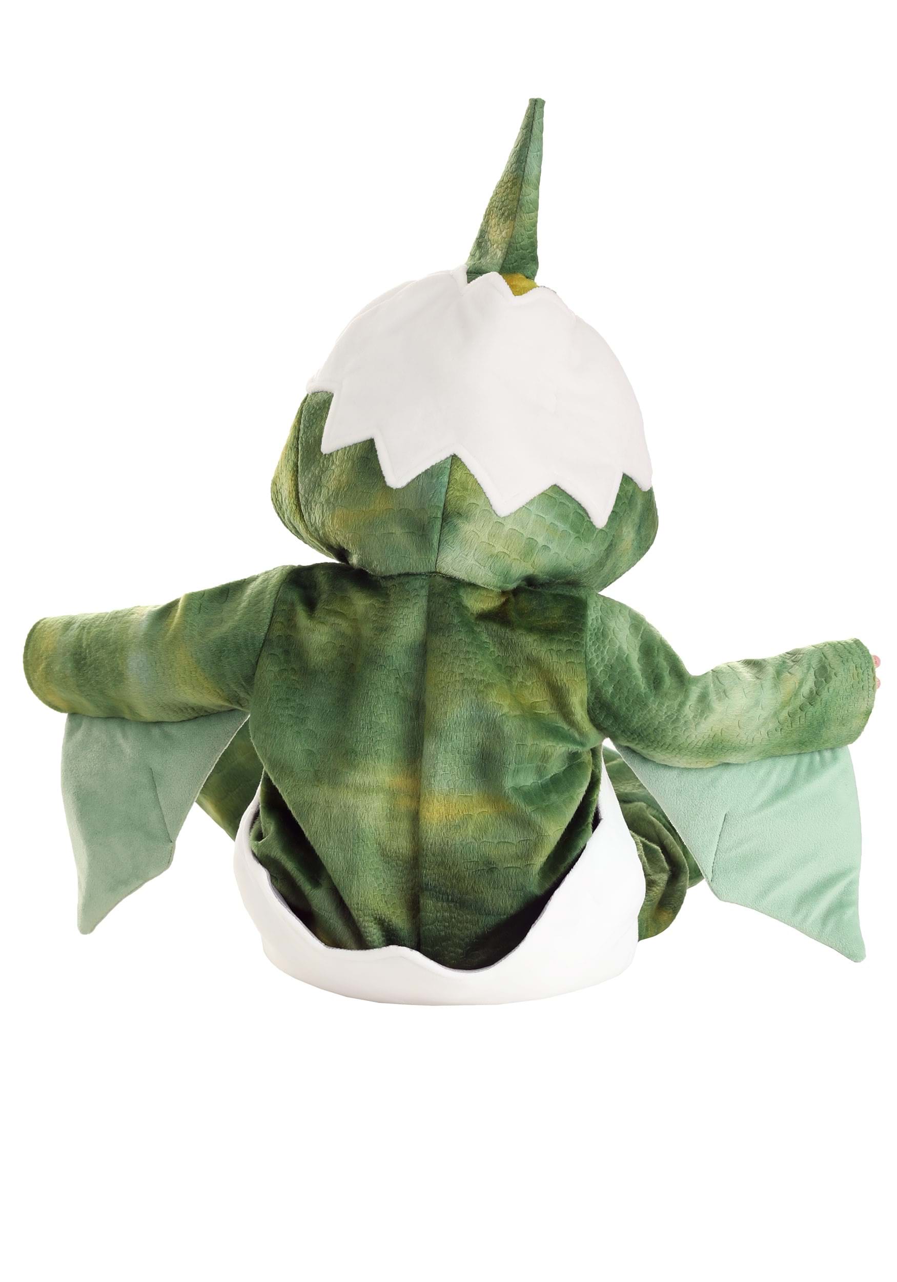 HalloweenCostumes.com 0-3 Months Hatching Pterodactyl Infant Costume.,  White/Green/Green