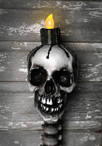 23-Inch Skull Torch Light Up Decoration | Light Up Decorations