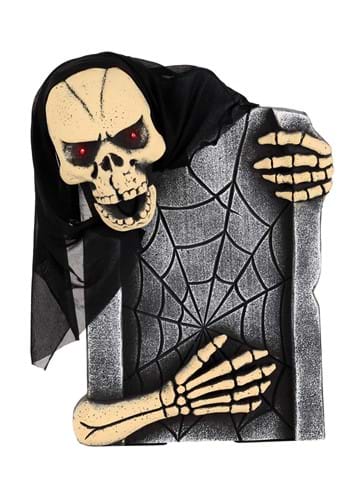 21 Inch Animated Skeleton Tombstone Decoration