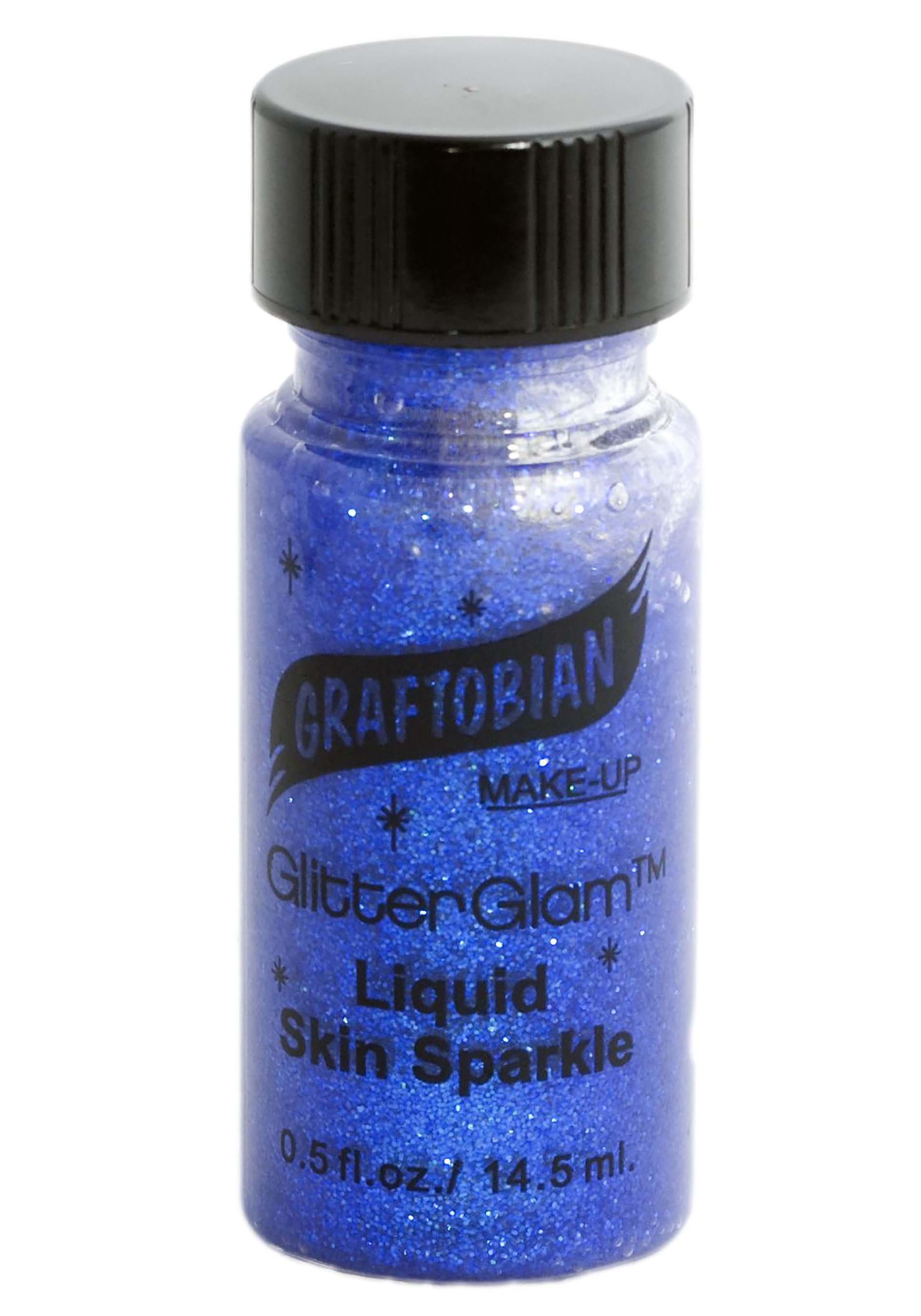 GLITTERGLAM .5 onzas Azul Líquido Glitter Maquillaje Multicolor Colombia