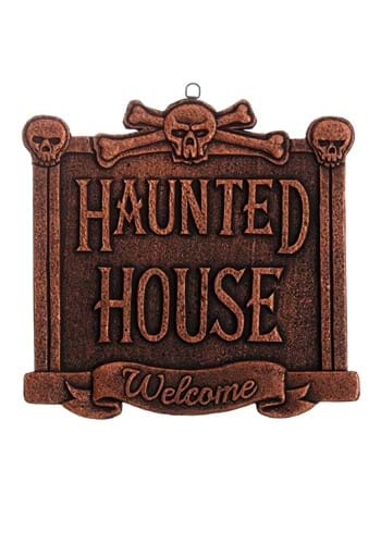 13" Haunted House Sign Decoration