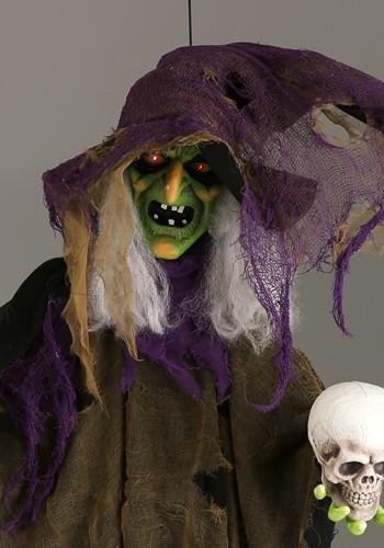 6FT Hanging Witch Animatronic Halloween Prop | Witch Decorations