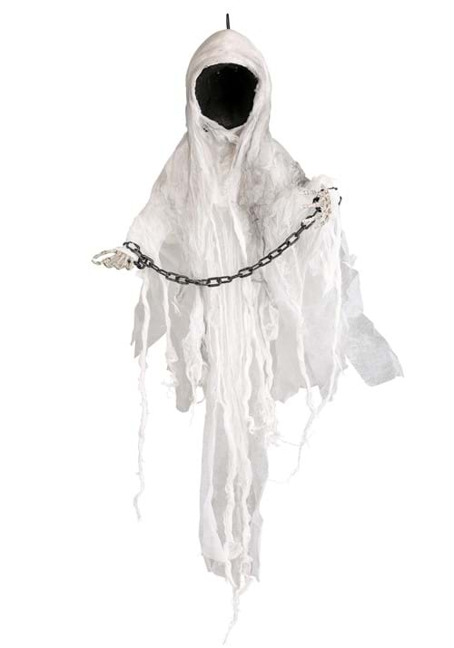 3-Foot Hanging Faceless Ghost Animatronic | Halloween Decor