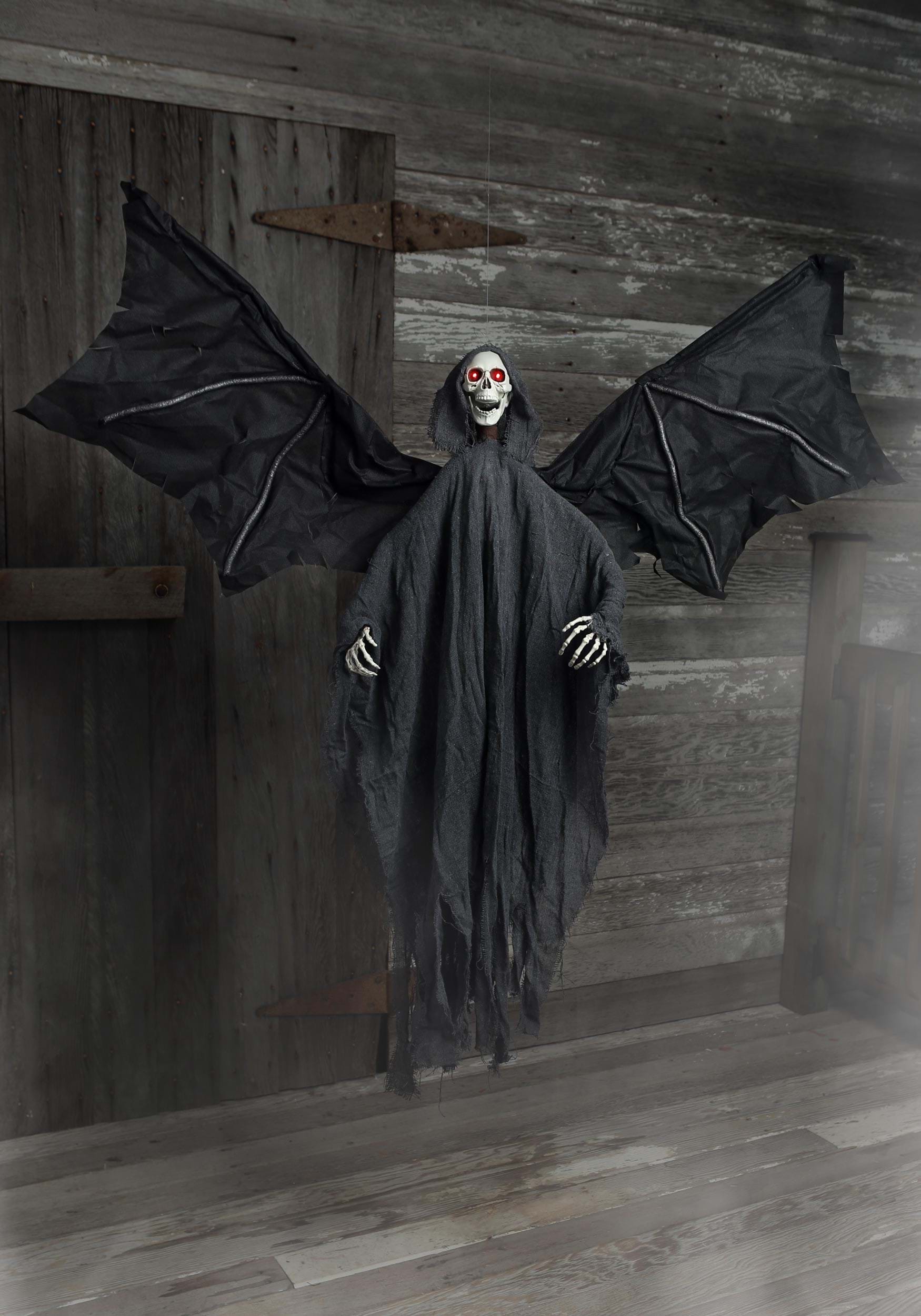 3 ft Animated Flying Grim Reaper Hanging Ghoul Prop Halloween Party Decoration 