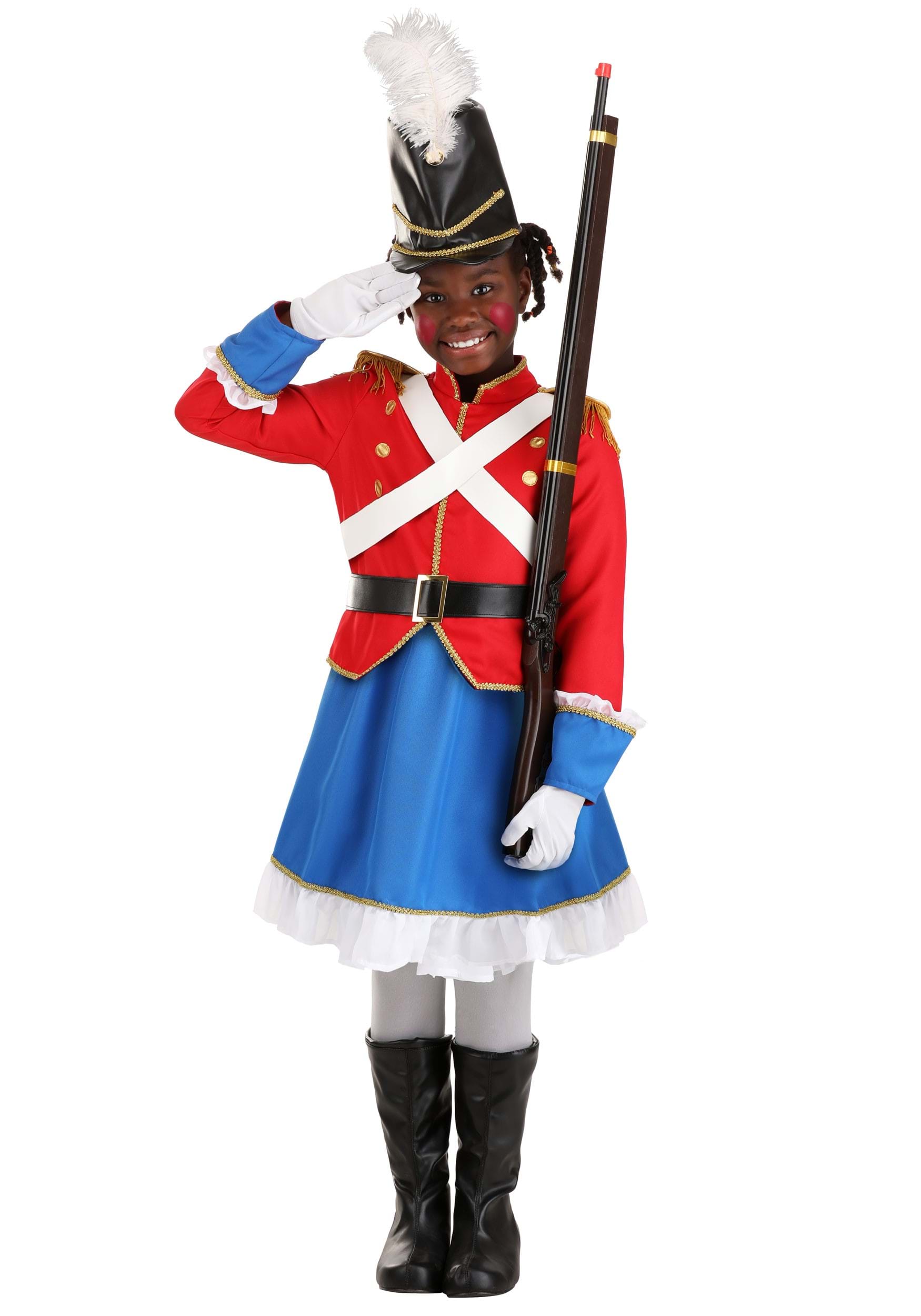 Disfraz de soldado de juguete para niñas Multicolor
