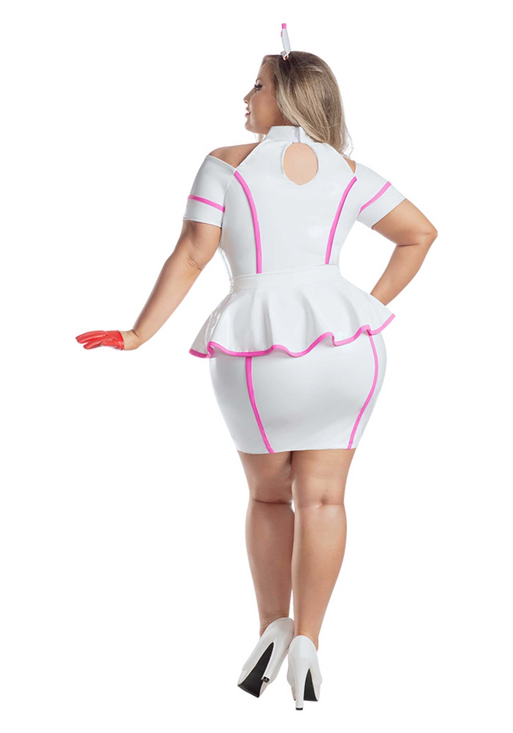 Plus Size Women's Pink Nurse Costume , Plus Size Nurse Costumes