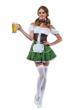 K94C Authentic German Brown Long Lederhosen Oktoberfest Octoberfest Beer Costume 