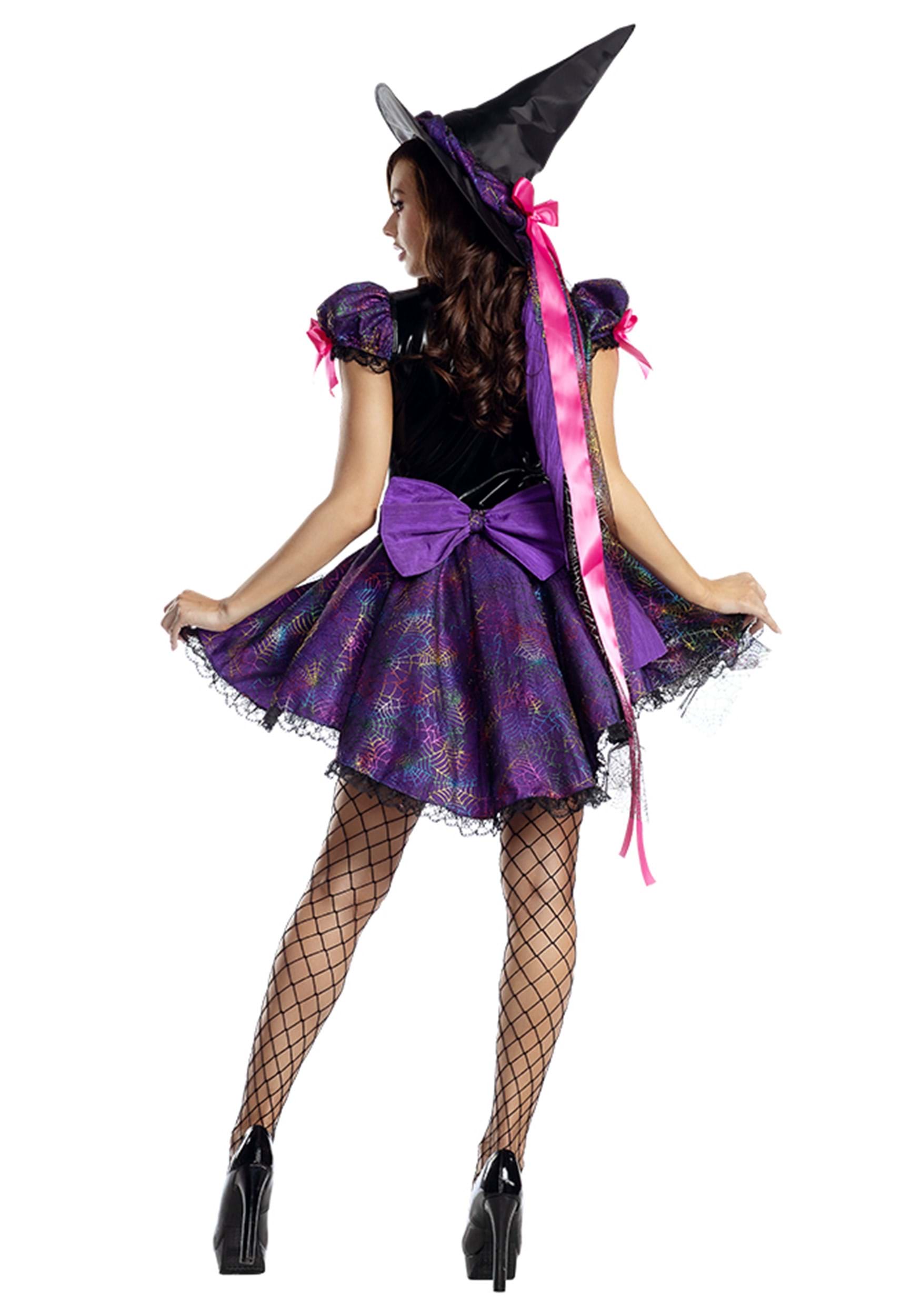 Purple Web Witch Women's Costume