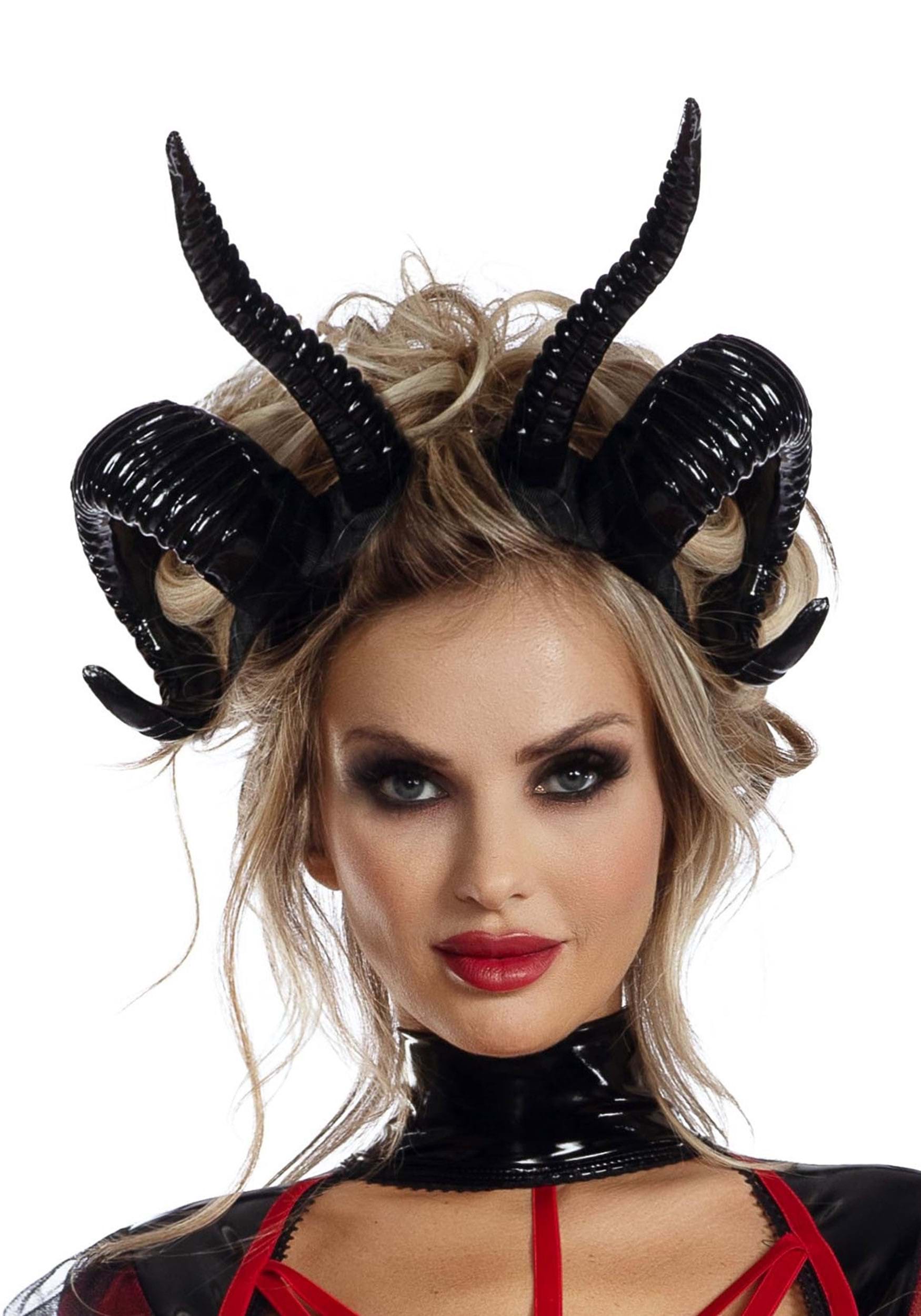 Artificial Sheep Horn DIY Cosplay Prop Gothic Demon Evil Horn Headband Accessory 