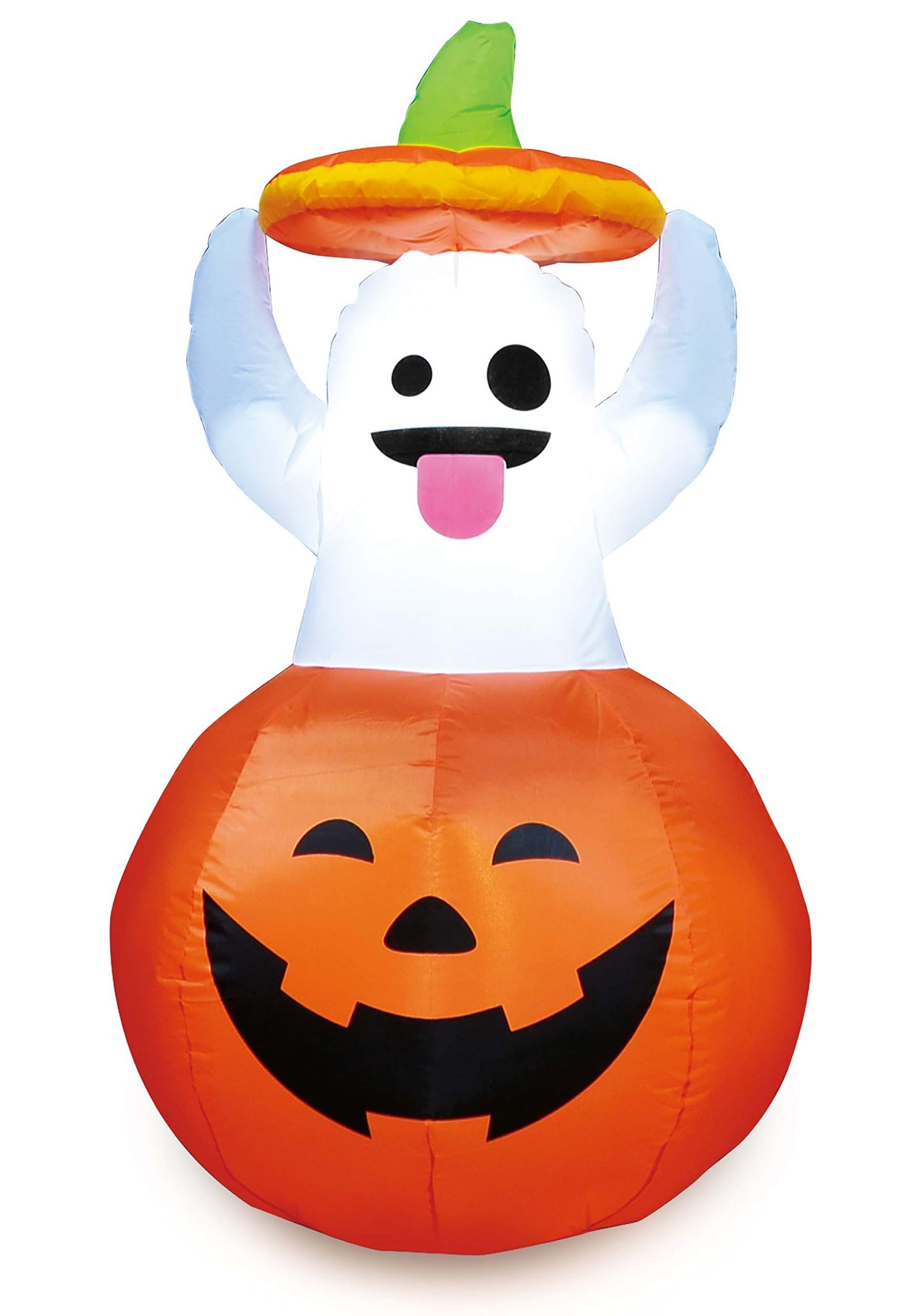 Fantasma inflable de 5 pies en la decoración de Halloween de calabaza Multicolor Colombia