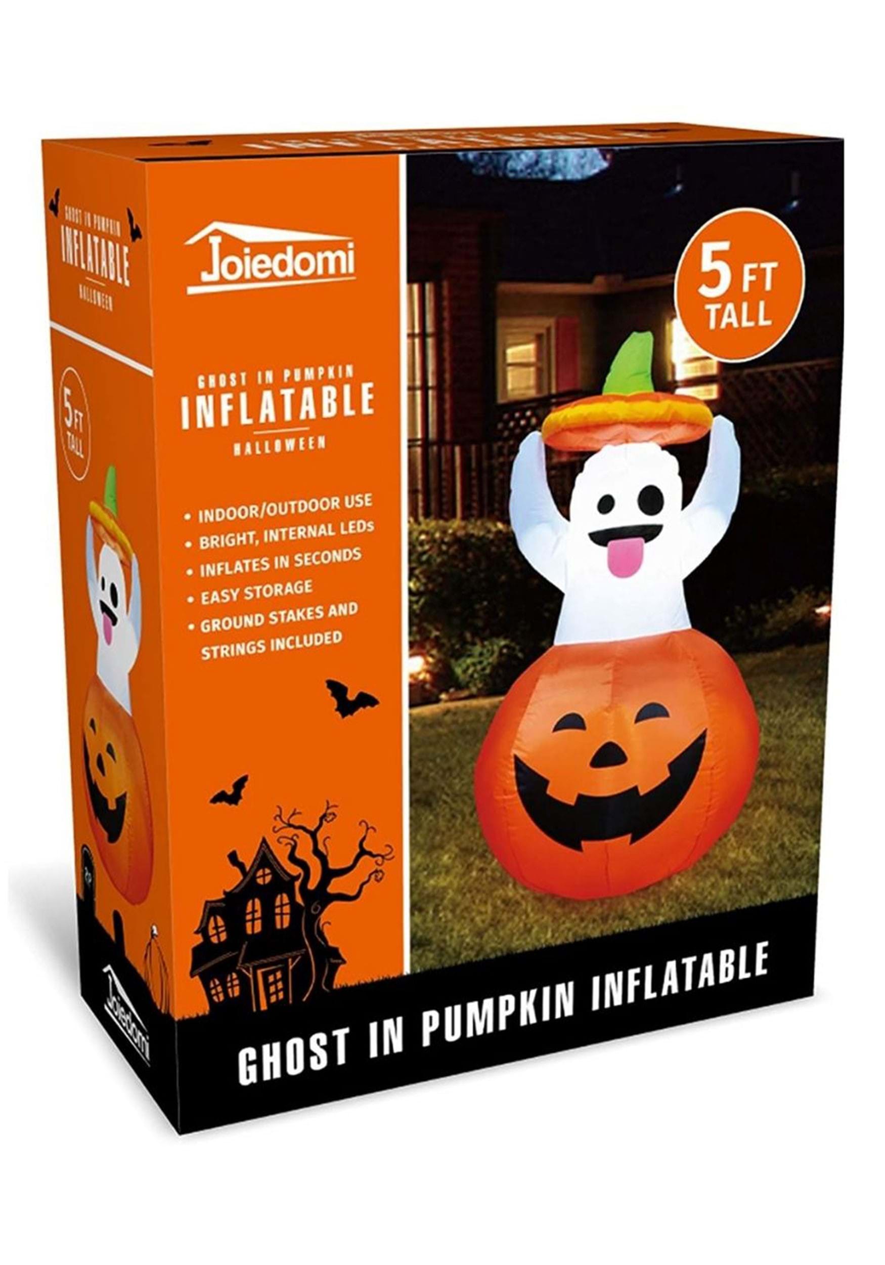 Inflatable 5FT Ghost In Pumpkin Decoration