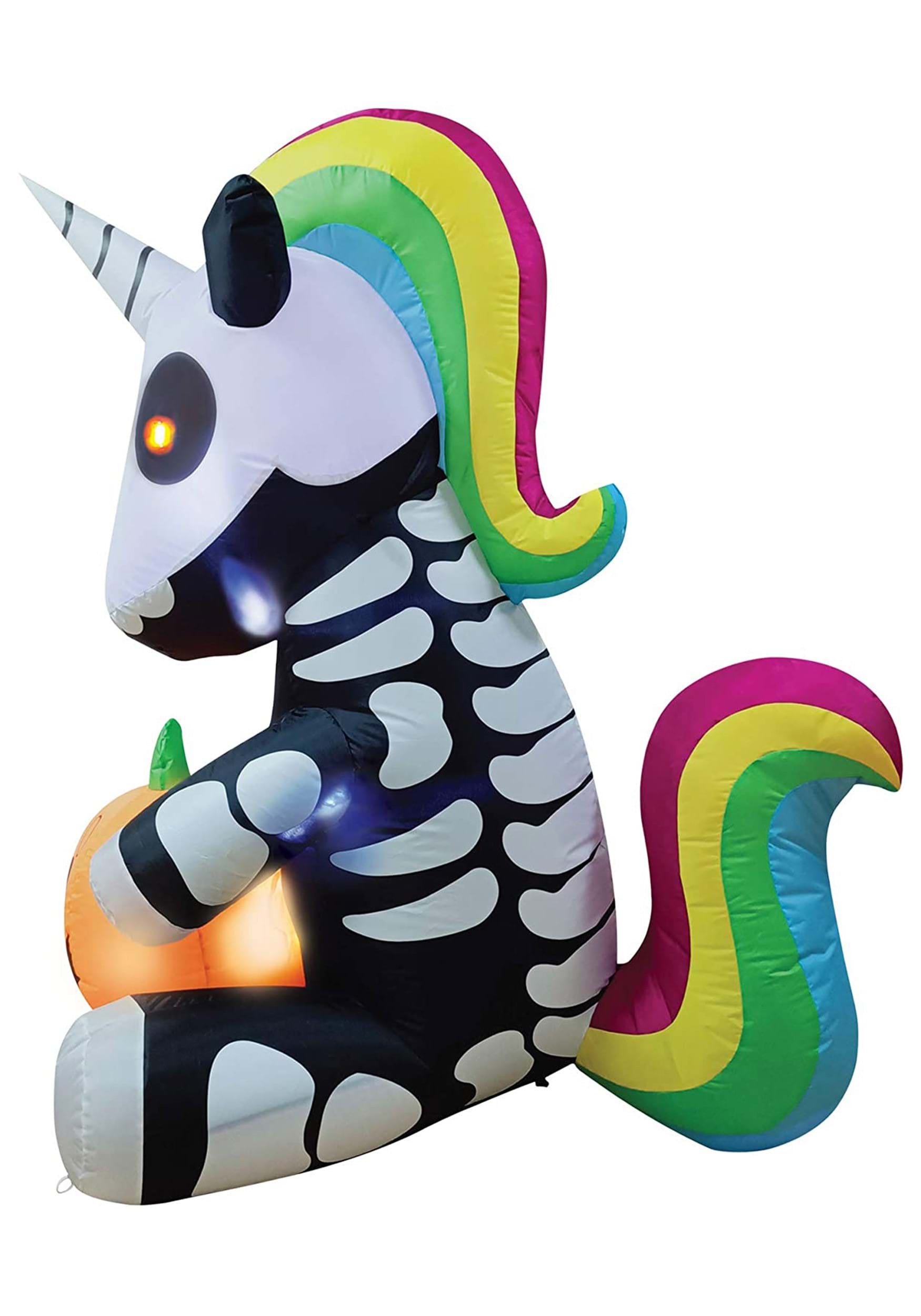 Decoración de unicornio de esqueleto inflable 5  sentado Multicolor Colombia