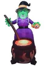 Inflatable 6 Ft Witch and Cauldron Alt 2