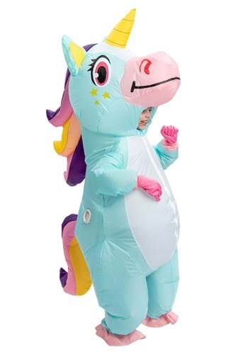 Kid's Blue Unicorn Inflatable Costume | Inflatable Costumes