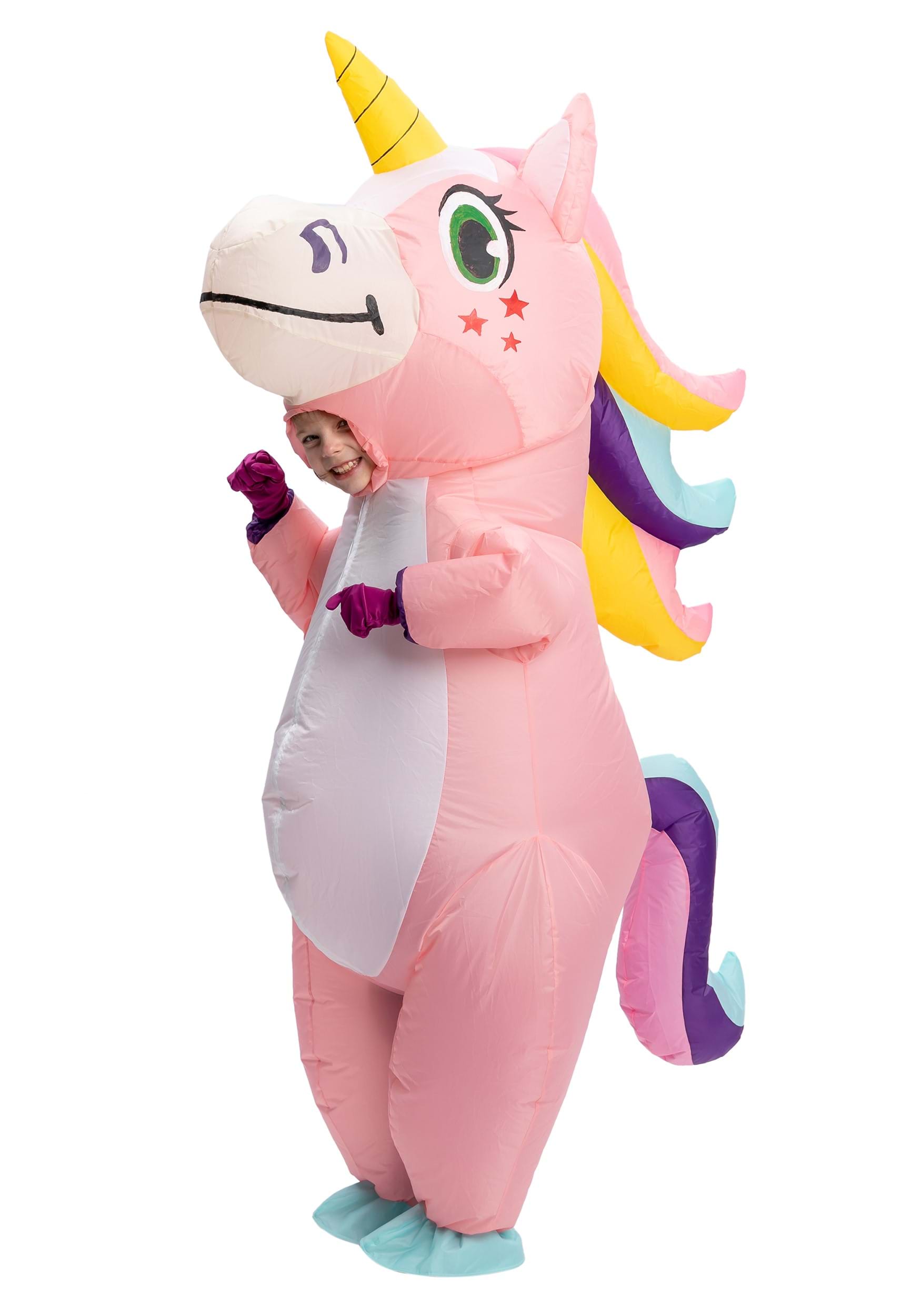 Inflatable Pink Unicorn Costume for Kids