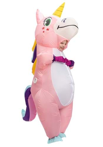 Inflatable Pink Unicorn Costume for a Child