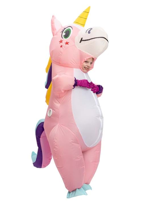 Inflatable Pink Unicorn Costume for Kids