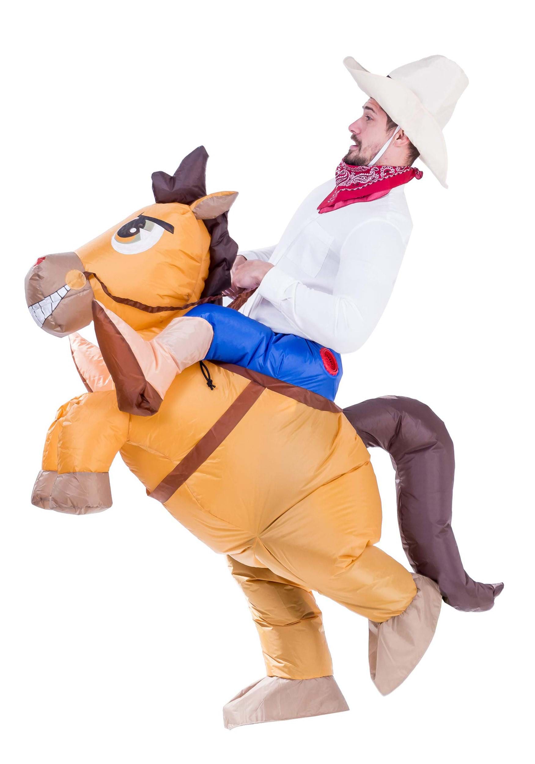 Disfraz de viaje de caballo inflable para adultos Multicolor