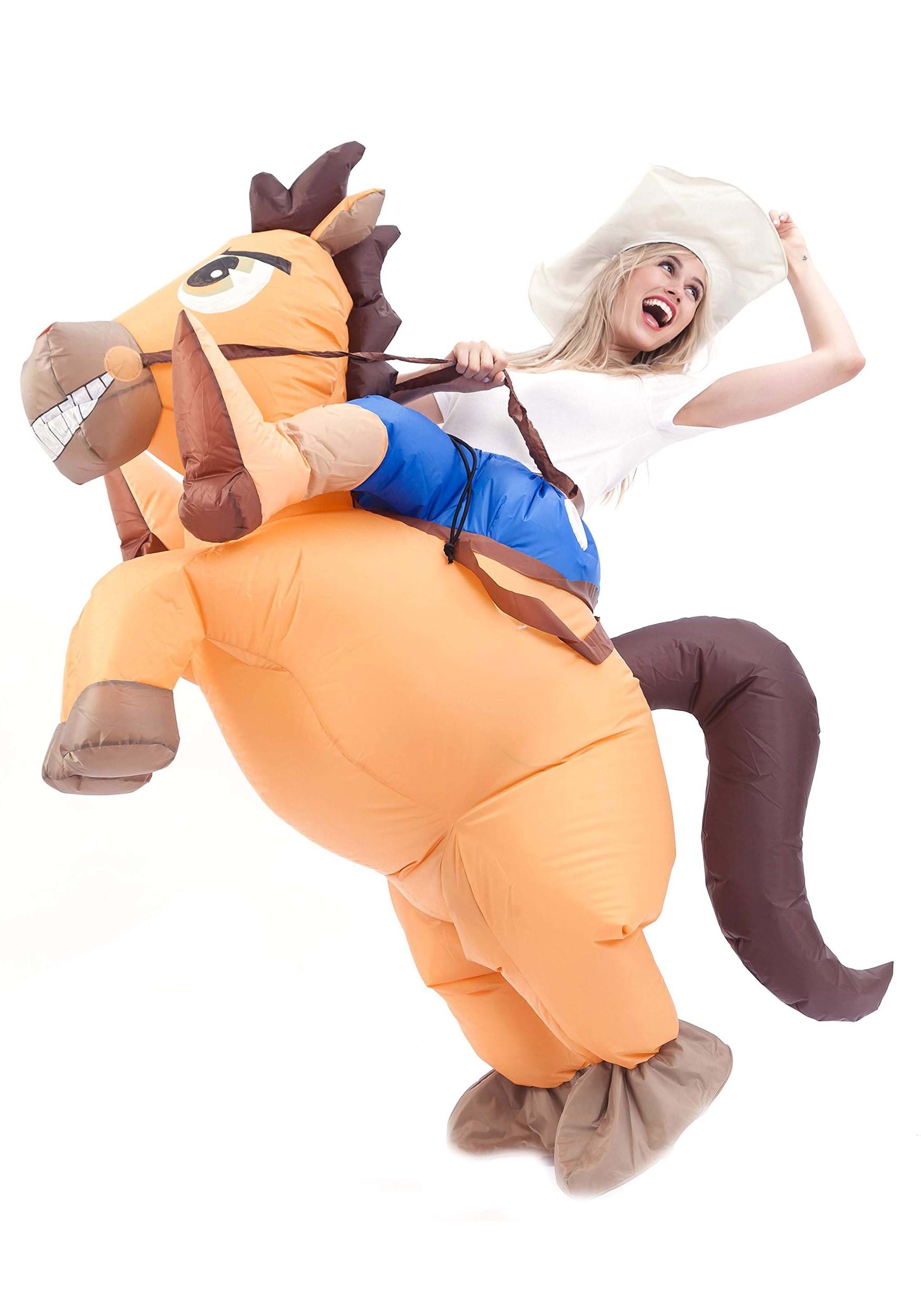 Disfraz de viaje de caballo inflable para adultos Multicolor Colombia
