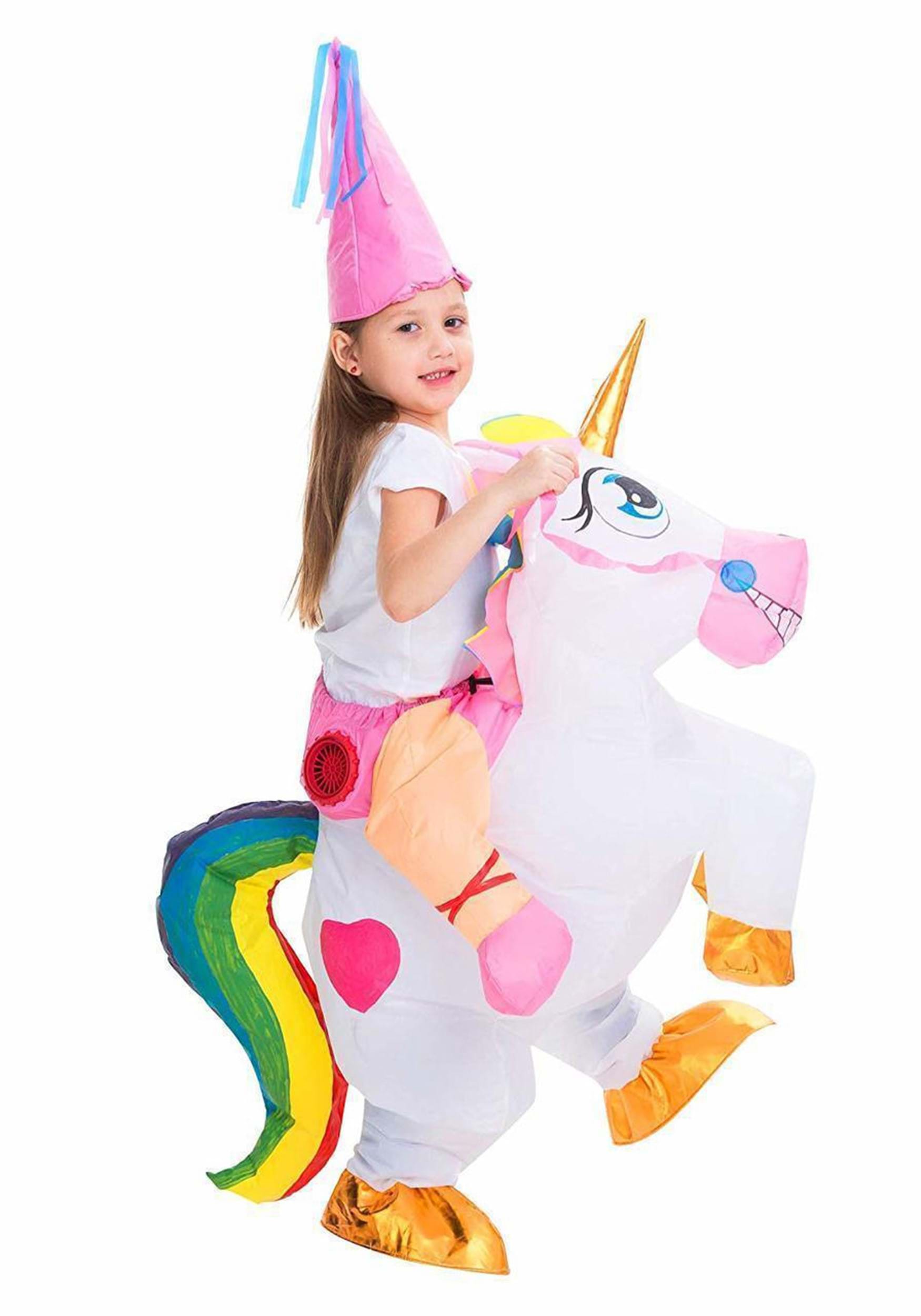 Disfraz de viaje de unicornio inflable para niños Multicolor Colombia