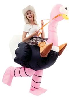 Inflatable Adult Ostrich Ride On Costume Alt 1