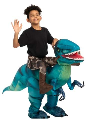 Inflatable Kids Raptor Ride-On Costume