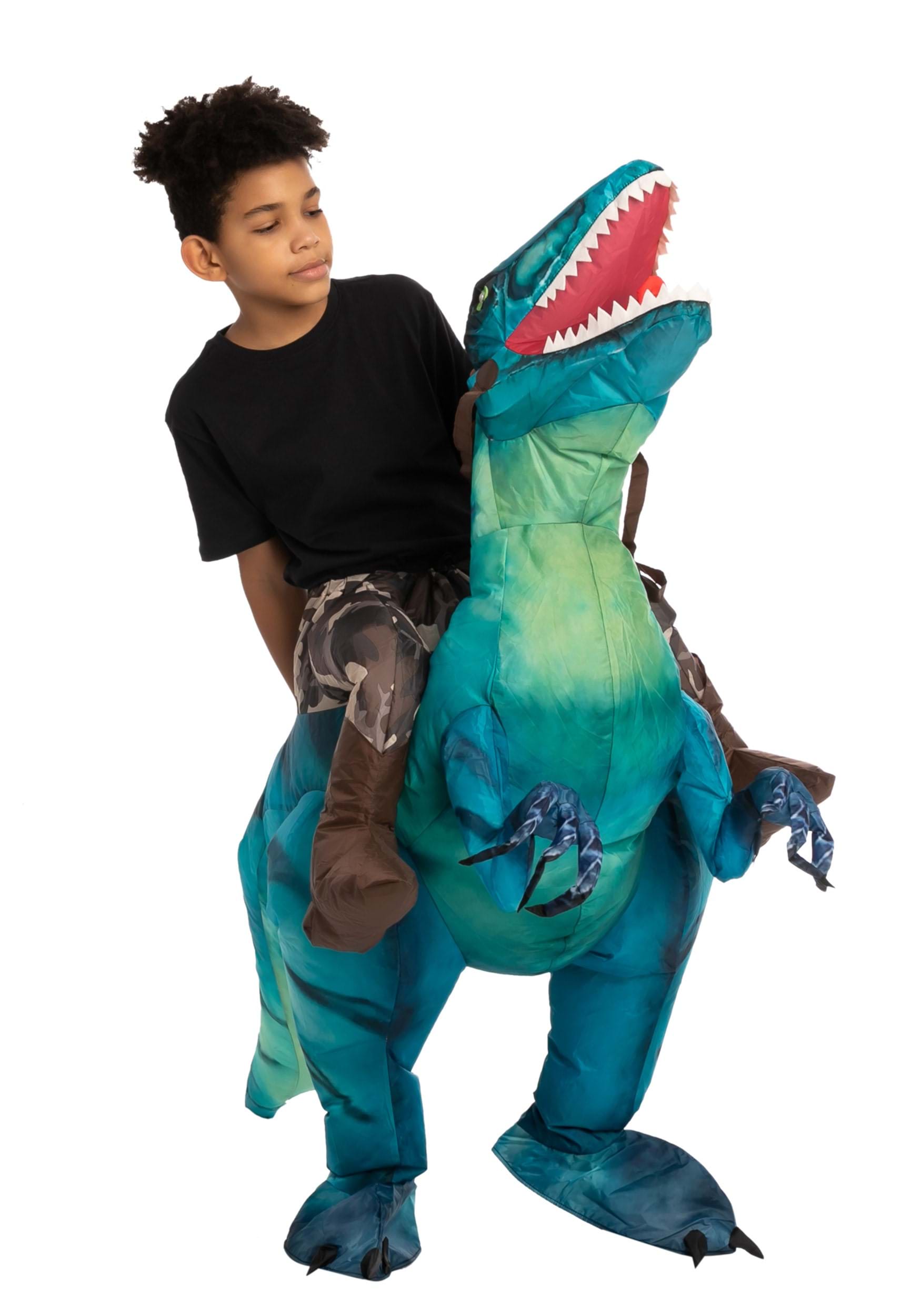 Kid's Inflatable Raptor Ride-On Costume