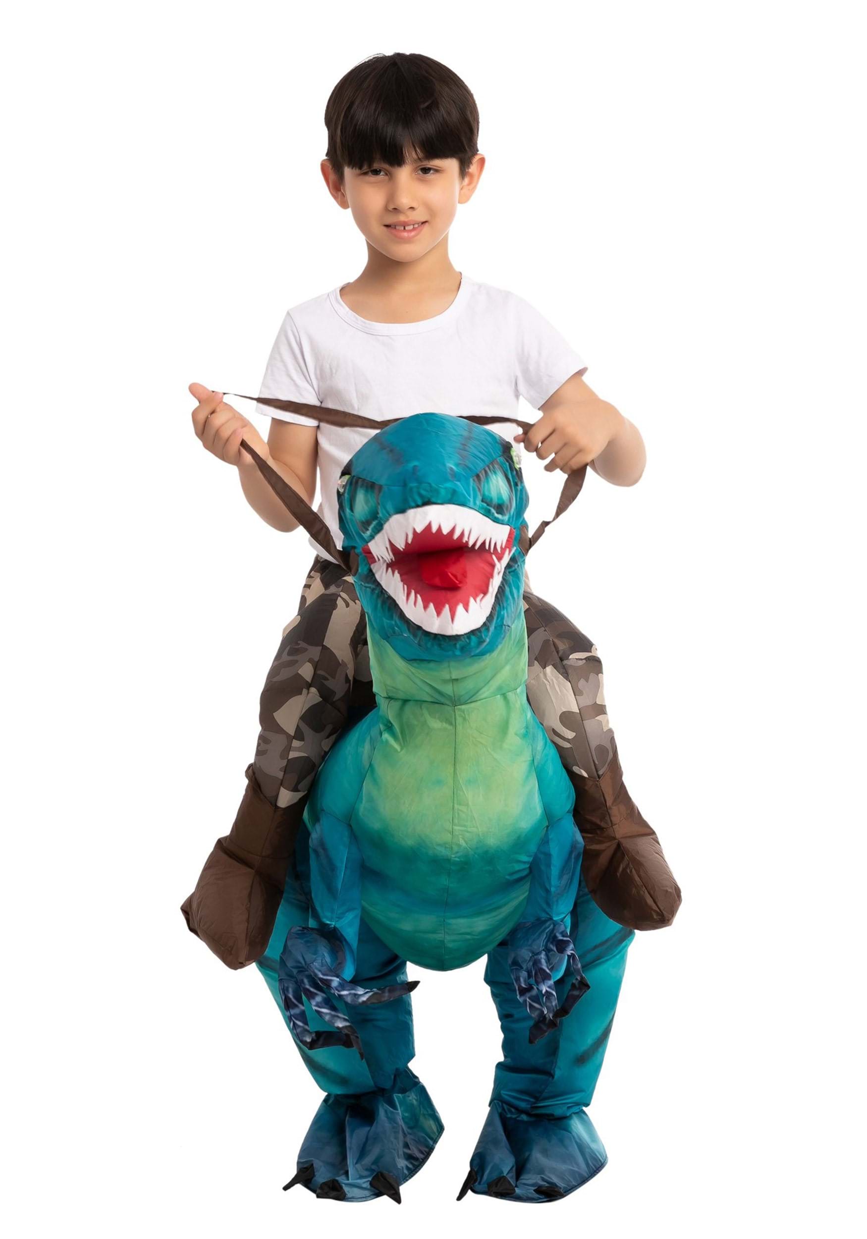 Kid's Inflatable Raptor Ride-On Costume