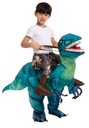 Kid's Inflatable Raptor Ride-On Costume