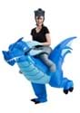 Inflatable Adult Blue Dragon Ride On Costume Alt 4