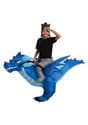 Inflatable Kids Blue Dragon Ride On Costume Alt 3