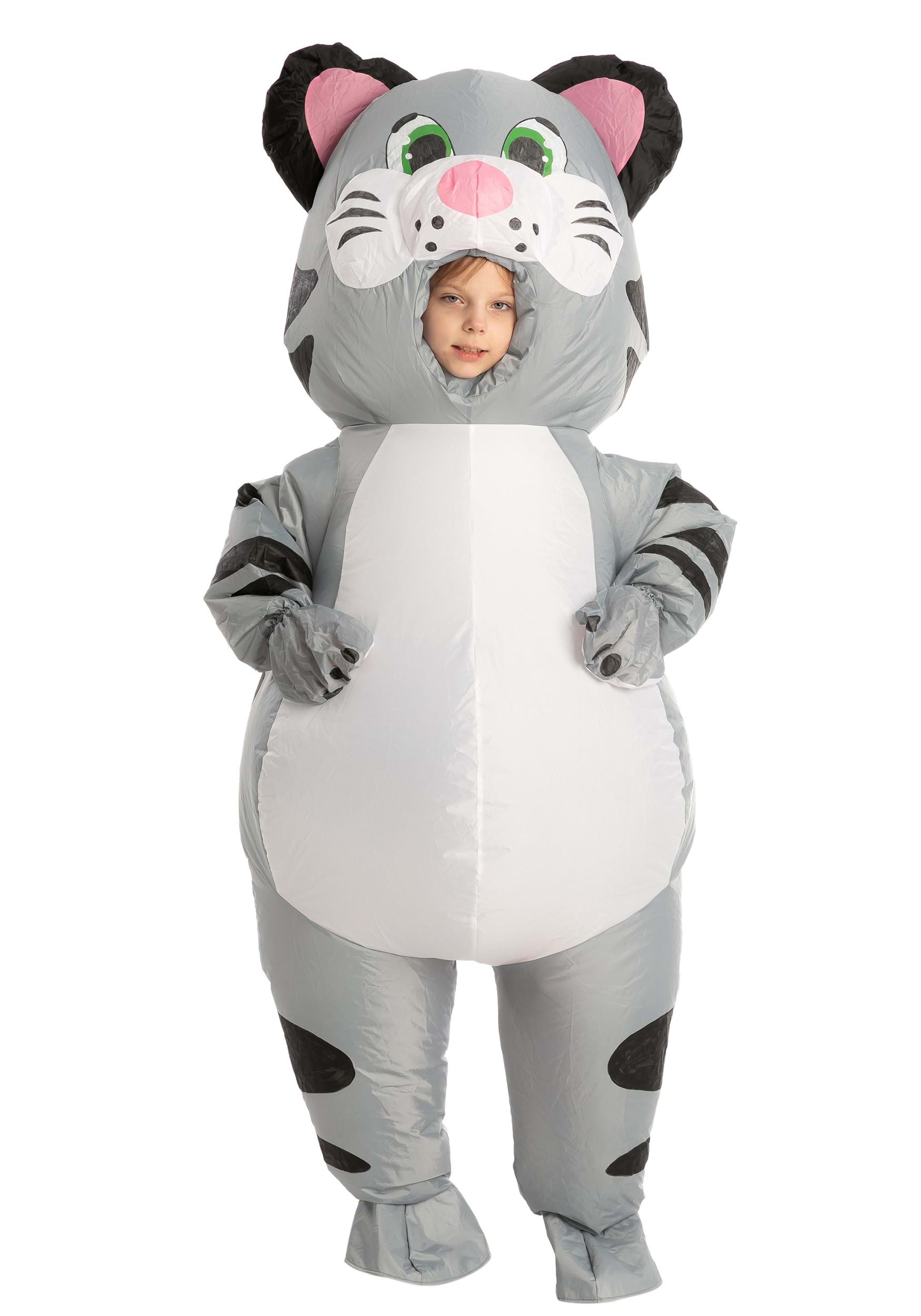 Photos - Fancy Dress CATerpillar Joyin Inflatable Kids Cat Costume Black/Gray/White 