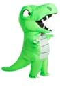 Inflatable Child Green Dino Costume Alt 2