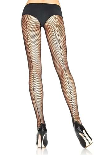 Black Fishnet Tights with Backseam