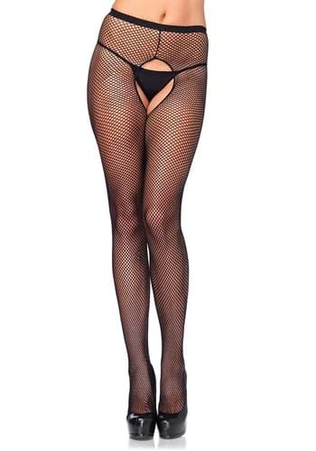 Fishnet Plus Crotchless Pantyhose