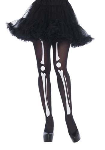 Skeleton Bone Black Tights