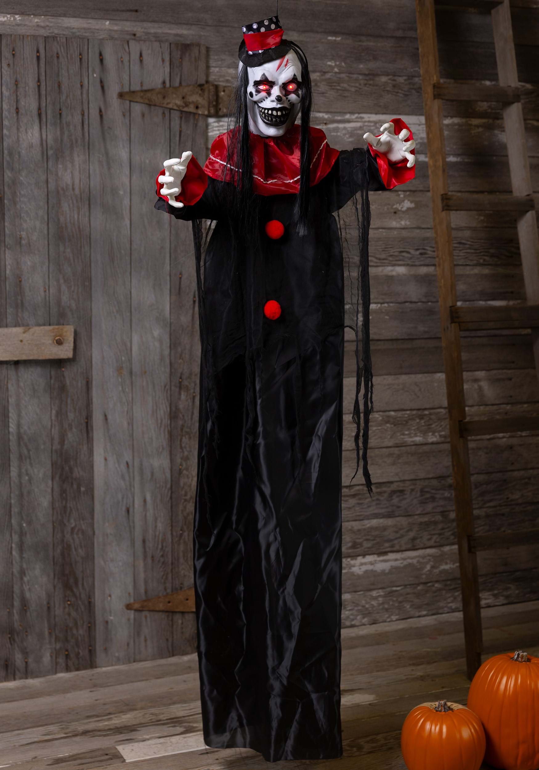 Hanging 6FT Clown with Hat Decoration