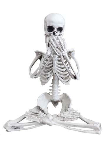 7 Inch Skeleton Yoga Speak No Evil