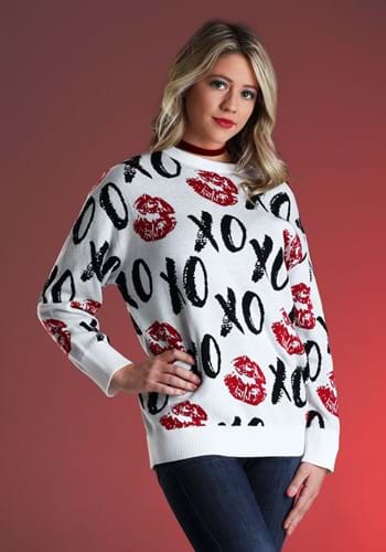 Hugs and Kisses Valentine's Day Sweater for Adults-2