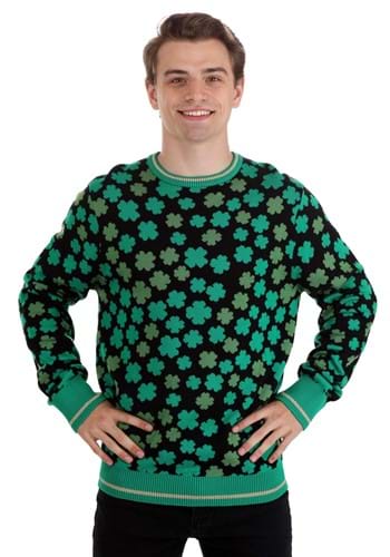 Adult Clovers All-Over Print St Patrick's Sweater