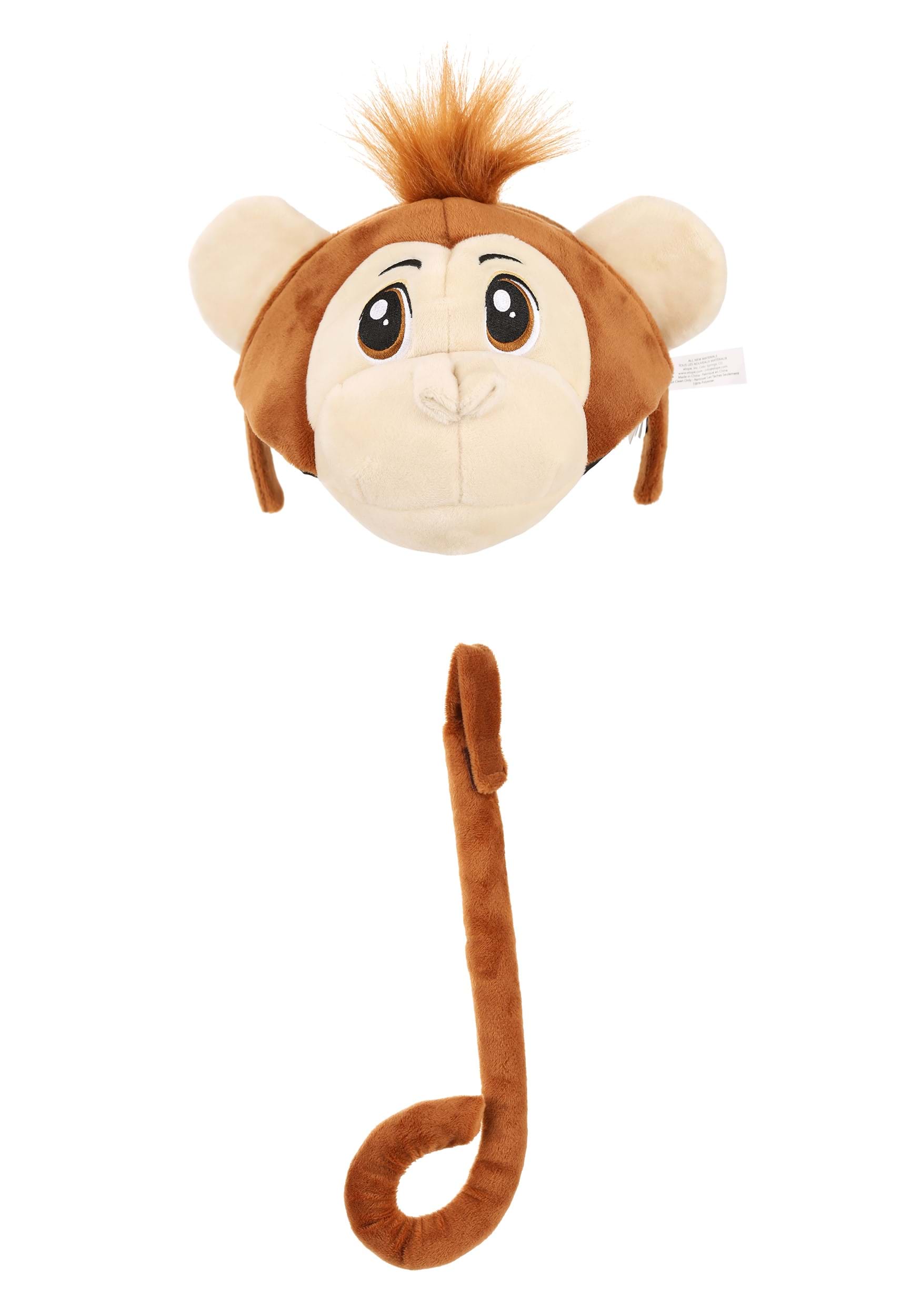 Soft Monkey Tail and Headband Kit | Adult | Unisex | Brown/Yellow | One-Size | Fun Costumes