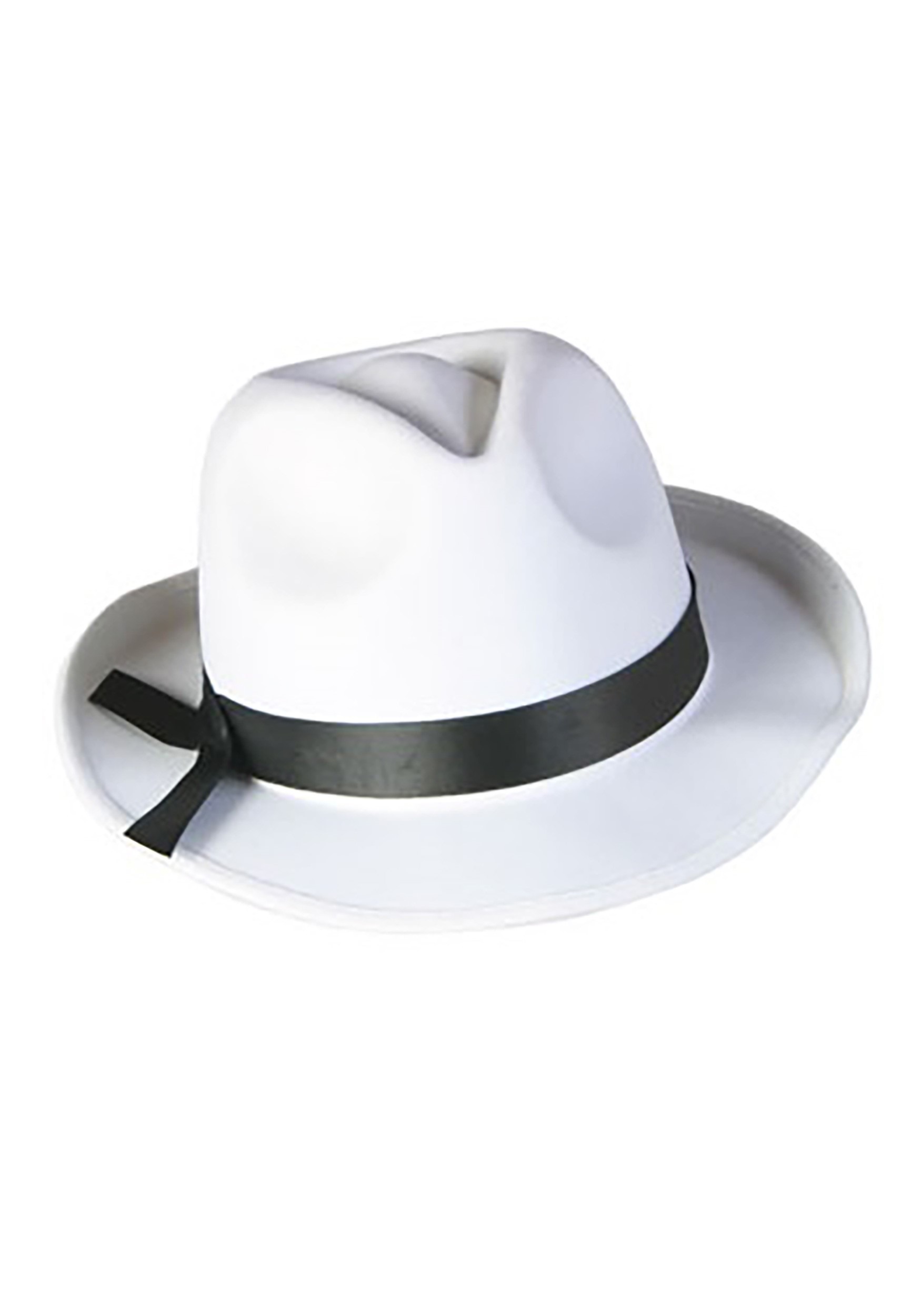 White Fedora Hat Costume Accessory