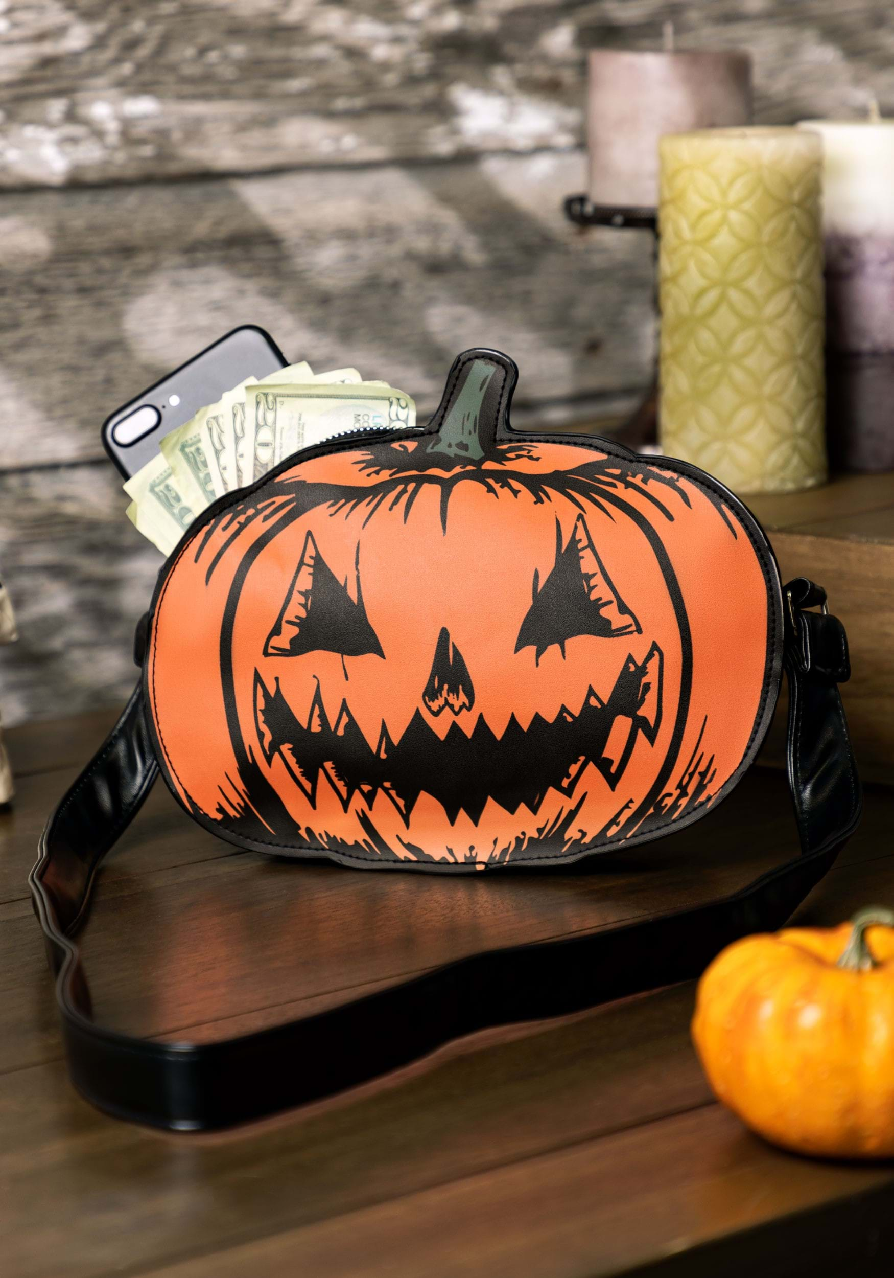 Black pumpkin purse sale