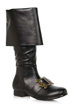 Mens Black Pirate Buckle Boot UPD