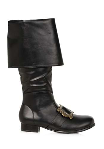 Black Pirate Buckle Men's Boots
