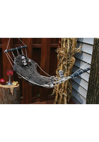 64-Inch Lazy Bones Hammock Reaper Prop Decoration | Skeleton Decorations